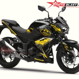 Decal Stiker Full Body Motoblast Z250 Livery Black Dark Night Logo II